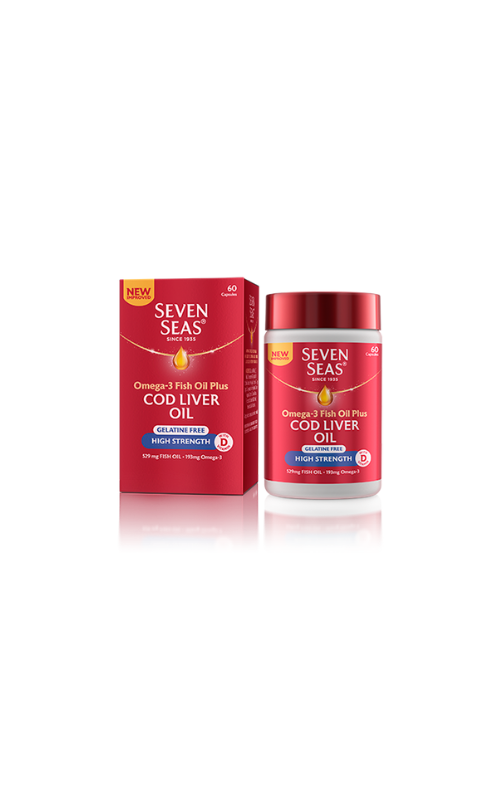 Seven Seas Cod Liver Oil High Strength Gelatine Free 60 Capsules